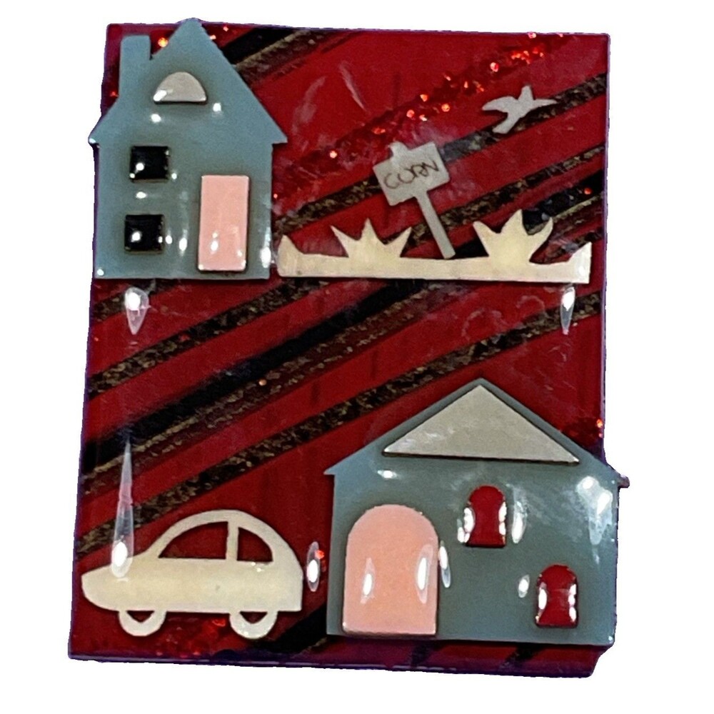 Vintage House Pins By Lucinda Farmhouse Corn Field Women’s Brooch